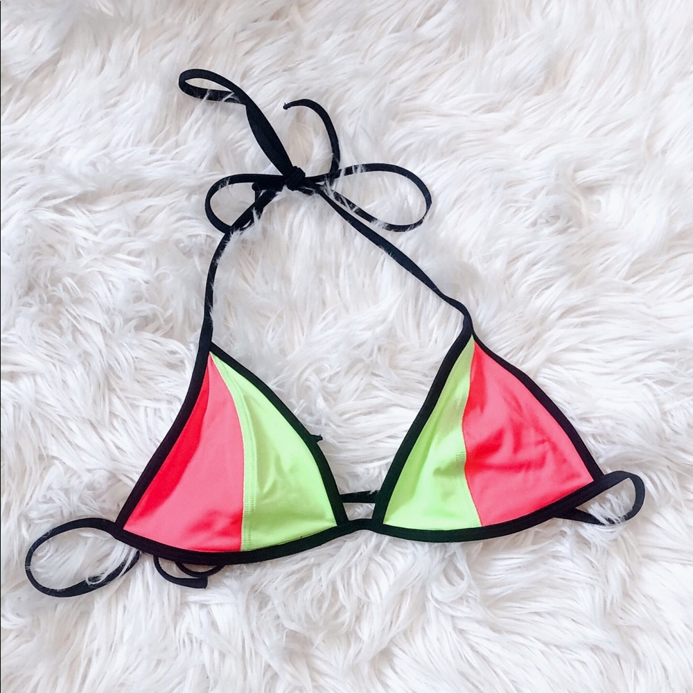 pink bikini top